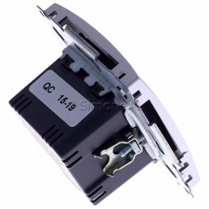 Simon Basic BMC2USB.01/43 - Podwójna ładowarka USB - Srebrny Mat. - Podgląd zdjęcia 360st. nr 3