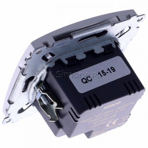 Simon Basic BMC2USB.01/43 - Podwójna ładowarka USB - Srebrny Mat. - Podgląd zdjęcia 360st. nr 5