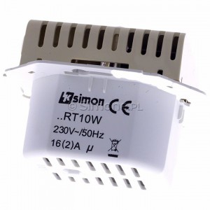 Simon 54 DRT10W.02/41 - Regulator temperatury z czujnikiem wewnętrznym - Kremowy - Podgląd zdjęcia 360st. nr 4