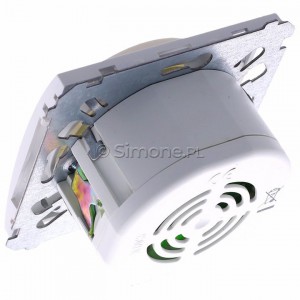 Simon Classic MSS/1.01/11 - Sygnalizator świetlny LED - światło białe (Mechanizm + Plakietka) - Biały - Podgląd zdjęcia 360st. nr 5