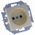 Simon 15 1591414-031 - Gniazdo pojedyncze bez bolca uziemiającego z przesłonami torów prądowych - Beżowy - Miniatura zdjęcia 360st. nr 15