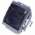 Simon 15 1591940-026A - Gniazdo hermetyczne pojedyncze IP44 z bolcem uziemiającym i klapką transparentną - Aluminium - Miniatura zdjęcia 360st. nr 3