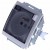 Simon 15 1591950-030A - Gniazdo hermetyczne pojedyncze IP44 z bolcem uziemiającym, przesłonami torów prądowych i klapką transparentną - Biały - Miniatura zdjęcia 360st. nr 3