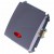 Simon Basic BMP1L.01/21 - Przycisk zwierny pojedynczy z podświetleniem typu LED w kolorze niebieskim - Inox Met. - Miniatura zdjęcia 360st. nr 3