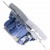 Simon 54 DD1L.01/11 - Przycisk dzwonkowy z podświetleniem typu LED w kolorze niebieskim 10A - Biały - Miniatura zdjęcia 360st. nr 11