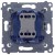 Simon 54 DD1L.01/11 - Przycisk dzwonkowy z podświetleniem typu LED w kolorze niebieskim 10A - Biały - Miniatura zdjęcia 360st. nr B