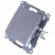 Simon 54 DD1L.01/43 - Przycisk dzwonkowy z podświetleniem typu LED w kolorze niebieskim 10A - Srebrny Mat - Miniatura zdjęcia 360st. nr 3