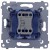Simon 54 DD1L.01/43 - Przycisk dzwonkowy z podświetleniem typu LED w kolorze niebieskim 10A - Srebrny Mat - Miniatura zdjęcia 360st. nr B