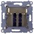 Simon 54 DGL32.01/41 - Gniazdo głośnikowe podwójne - Kremowy - Miniatura zdjęcia 360st. nr B