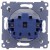 Simon 54 DGZ1BZ.01/11 - Gniazdo hermetyczne z bolcem uziemiającym, przesłoną torów prądowych i klapką w kolorze wyrobu - Biały - Miniatura zdjęcia 360st. nr B