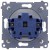 Simon 54 DGZ1Z.01/11 - Gniazdo pojedyncze z bolcem uziemiającym i przesłoną torów prądowych - Biały - Miniatura zdjęcia 360st. nr B