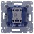 Simon 54 DP1L.01/11 - Przycisk zwierny pojedynczy z podświetleniem typu LED w kolorze niebieskim 10A - Biały - Miniatura zdjęcia 360st. nr B