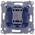Simon 54 DS1L.01/11 - Przycisk zwierny z symbolem światła i podświetleniem typu LED w kolorze niebieskim 10A - Biały - Miniatura zdjęcia 360st. nr B