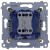 Simon 54 DW1L.01/41 - Łącznik pojedynczy z podświetleniem typu LED w kolorze niebieskim 10A - Kremowy - Miniatura zdjęcia 360st. nr B