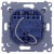 Simon 54 DW31L.01/43 - Łącznik potrójny z podświetleniem typu LED w kolorze niebieskim - Srebrny Mat - Miniatura zdjęcia 360st. nr B
