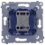 Simon 54 DW8L.01/11 - Łącznik uniwersalny z podświetleniem typu LED w kolorze niebieskim (Produkt wycofany z oferty - Zamiennik DW6L.01/X/11) - Biały - Miniatura zdjęcia 360st. nr B