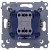 Simon 54 DZP1.01/43 - Przycisk żaluzjowy, impulsowy 10A - Srebrny Mat - Miniatura zdjęcia 360st. nr B