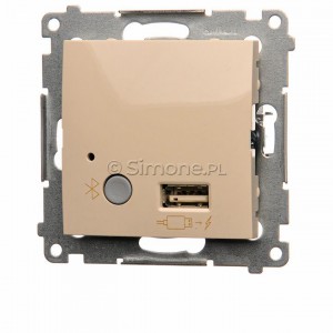 Simon 54 D7501385.01/41 - Odbiornik Bluetooth z ładowarką USB - Kremowy - Podgląd zdjęcia nr 9