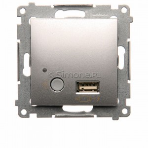 Simon 54 D7501385.01/43 - Odbiornik Bluetooth z ładowarką USB - Srebrny Mat - Podgląd zdjęcia nr 10