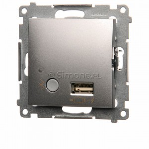 Simon 54 D7501385.01/43 - Odbiornik Bluetooth z ładowarką USB - Srebrny Mat - Podgląd zdjęcia nr 9