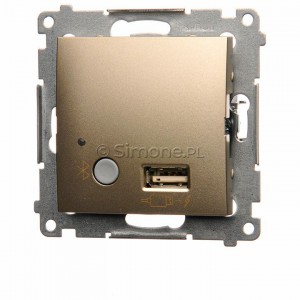 Simon 54 D7501385.01/44 - Odbiornik Bluetooth z ładowarką USB - Złoty Mat - Podgląd zdjęcia nr 9
