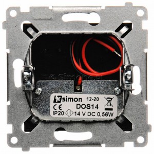 Simon 54 DOS14.01/49 - Oprawa oświetleniowa LED 14V (0,42W), Barwa światła: Biały ciepły 3100K. Wymagany zasilacz 14V - Czarny Mat - Podgląd zdjęcia nr 5