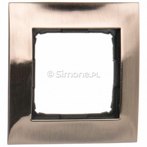 Simon 54 DR1/61 - Ramka pojedyncza wykonana z metalu - Inox - Podgląd zdjęcia nr 1