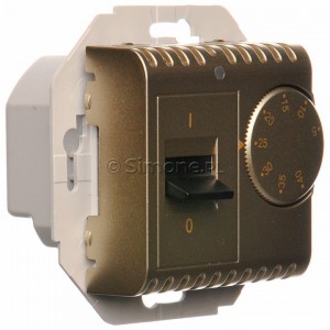 Simon 54 DRT10W.02/44 - Regulator temperatury z czujnikiem wewnętrznym - Złoty Mat - Podgląd zdjęcia nr 2