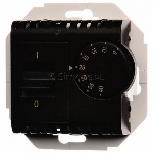 Simon 54 DRT10W.02/49 - Regulator temperatury z czujnikiem wewnętrznym - Czarny Mat - Podgląd zdjęcia nr 9