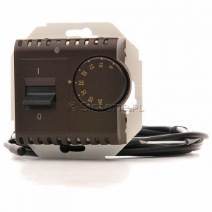 Simon 54 DRT10Z.02/46 - Regulator temperatury z czujnikiem zewnętrznym - Brąz Mat - Podgląd zdjęcia nr 1