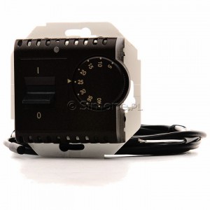 Simon 54 DRT10Z.02/49 - Regulator temperatury z czujnikiem zewnętrznym - Czarny Mat - Podgląd zdjęcia nr 1