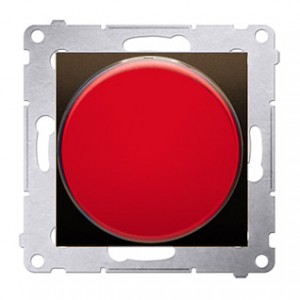 Simon 54 DSS2.01/46 - Sygnalizator świetlny LED - światło czerwone - Brąz Mat - Podgląd zdjęcia nr 1