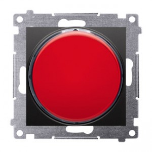 Simon 54 DSS2.01/49 - Sygnalizator świetlny LED - światło czerwone - Czarny Mat - Podgląd zdjęcia nr 1