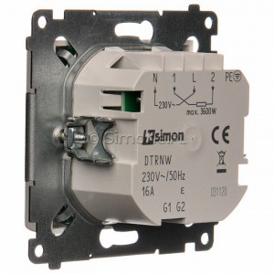Simon 54 DTRNW.01/11 - Regulator temperatury z czujnikiem wewnętrznym i wyświetlaczem LCD - Biały - Podgląd zdjęcia nr 6