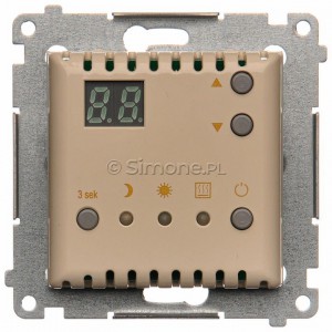 Simon 54 DTRNW.01/41 - Regulator temperatury z czujnikiem wewnętrznym i wyświetlaczem LCD - Kremowy - Podgląd zdjęcia nr 10