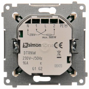 Simon 54 DTRNW.01/41 - Regulator temperatury z czujnikiem wewnętrznym i wyświetlaczem LCD - Kremowy - Podgląd zdjęcia nr 5