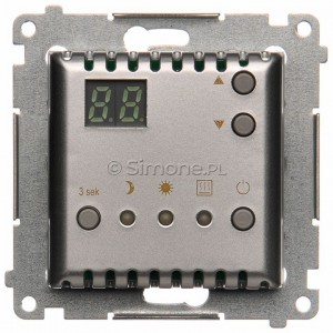 Simon 54 DTRNW.01/43 - Regulator temperatury z czujnikiem wewnętrznym i wyświetlaczem LCD - Srebrny Mat - Podgląd zdjęcia nr 10