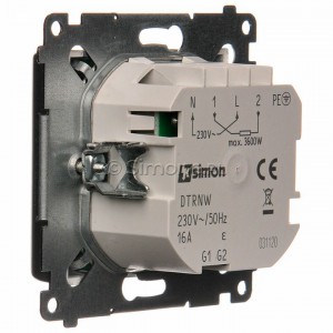 Simon 54 DTRNW.01/43 - Regulator temperatury z czujnikiem wewnętrznym i wyświetlaczem LCD - Srebrny Mat - Podgląd zdjęcia nr 6