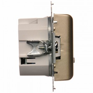 Simon 54 DTRNW.01/44 - Regulator temperatury z czujnikiem wewnętrznym i wyświetlaczem LCD - Złoty Mat - Podgląd zdjęcia nr 3