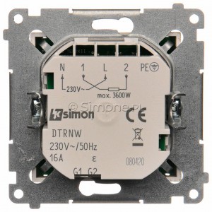 Simon 54 DTRNW.01/44 - Regulator temperatury z czujnikiem wewnętrznym i wyświetlaczem LCD - Złoty Mat - Podgląd zdjęcia nr 5