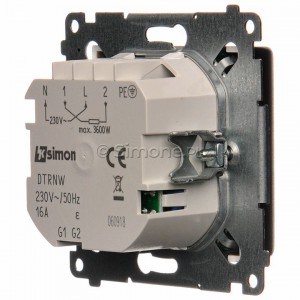 Simon 54 DTRNW.01/46 - Regulator temperatury z czujnikiem wewnętrznym i wyświetlaczem LCD - Brąz Mat - Podgląd zdjęcia nr 4