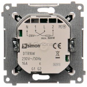 Simon 54 DTRNW.01/46 - Regulator temperatury z czujnikiem wewnętrznym i wyświetlaczem LCD - Brąz Mat - Podgląd zdjęcia nr 5