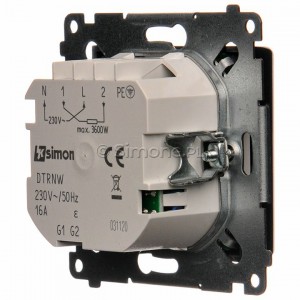 Simon 54 DTRNW.01/48 - Regulator temperatury z czujnikiem wewnętrznym i wyświetlaczem LCD - Antracyt - Podgląd zdjęcia nr 4