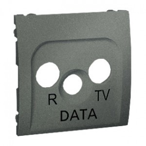 Simon Classic MADP/25 - Pokrywa gniazda antenowego RTV-DATA - Grafitowy Met. - Podgląd zdjęcia nr 1