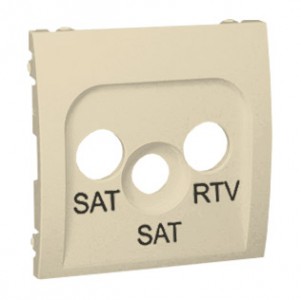 Simon Classic MAS2P/12 - Pokrywa gniazda antenowego RTV-SAT-SAT - Beżowy - Podgląd zdjęcia nr 1