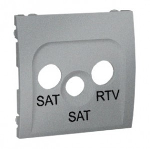 Simon Classic MAS2P/26 - Pokrywa gniazda antenowego RTV-SAT-SAT - Aluminiowy Met. - Podgląd zdjęcia nr 1