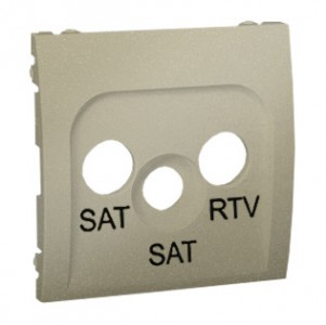 Simon Classic MAS2P/27 - Pokrywa gniazda antenowego RTV-SAT-SAT - Platynowy Met. - Podgląd zdjęcia nr 1