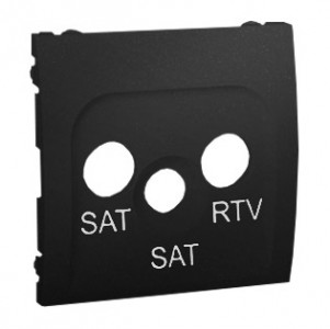 Simon Classic MAS2P/28 - Pokrywa gniazda antenowego RTV-SAT-SAT - Matowy Grafir Met. - Podgląd zdjęcia nr 1