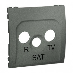 Simon Classic MASP/25 - Pokrywa gniazda antenowego RTV-SAT końcowego i przelotowego - Grafitowy Met. - Podgląd zdjęcia nr 1