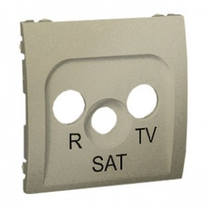 Simon Classic MASP/27 - Pokrywa gniazda antenowego RTV-SAT końcowego i przelotowego - Platynowy Met. - Podgląd zdjęcia nr 1